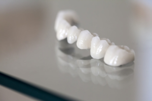dental bridge on table dental bridge on table